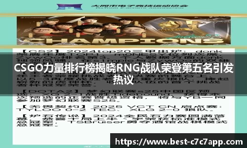 CSGO力量排行榜揭晓RNG战队荣登第五名引发热议
